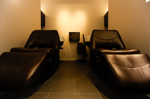 半個室のシャンプー台